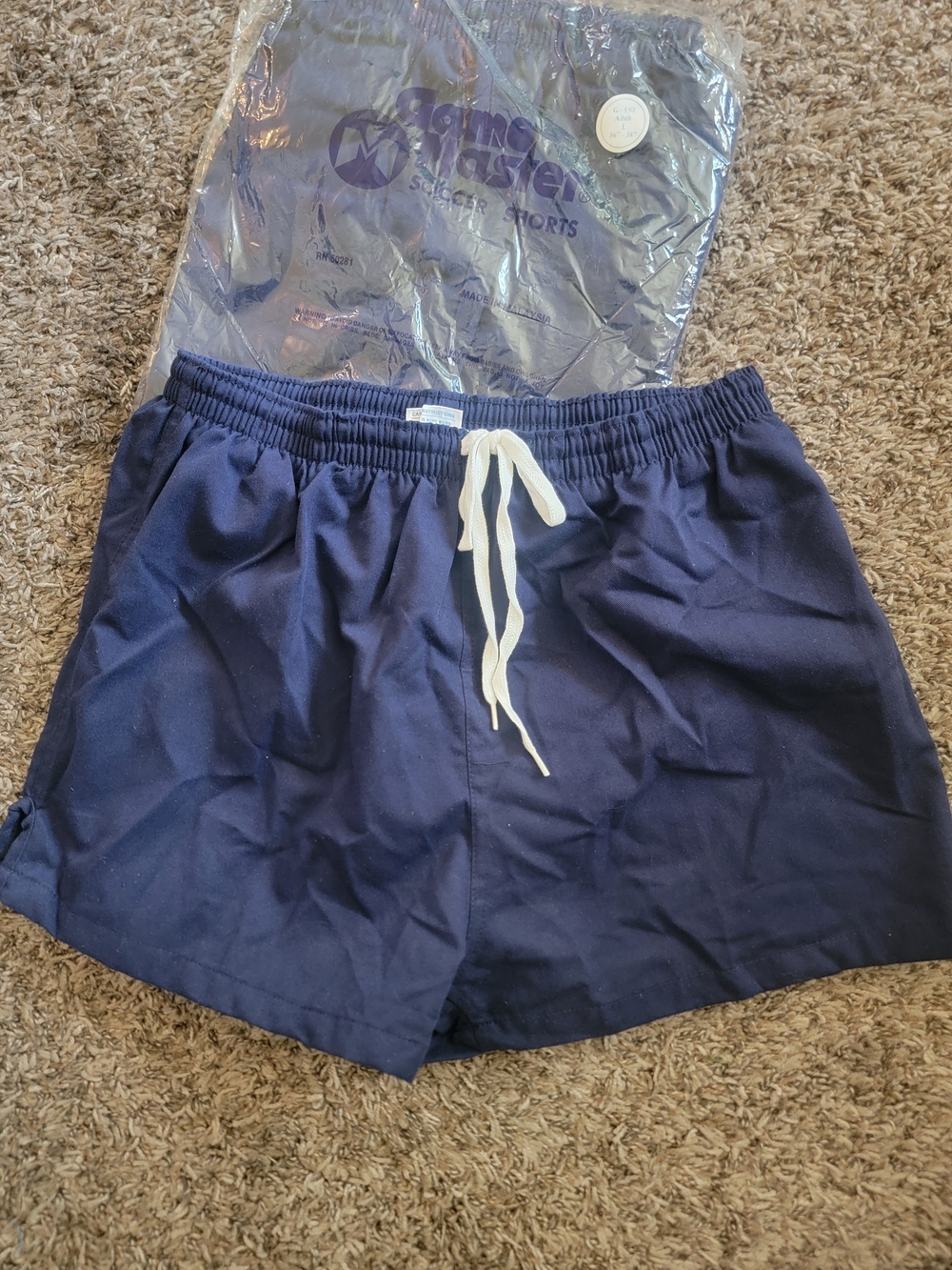 Men's 1980's Navy Drawstring Shorts